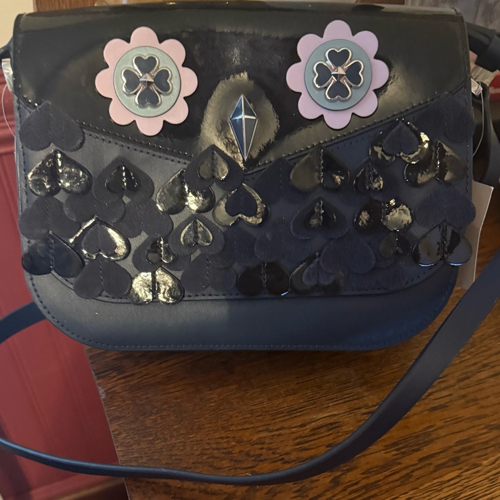 Kate Spade Stylish Black & Pink Owl- Crossbody Bag-NWT